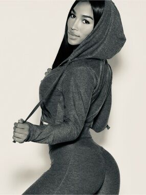 Bombshell Sportswear Cozy Zip hoodie, small charcoal
